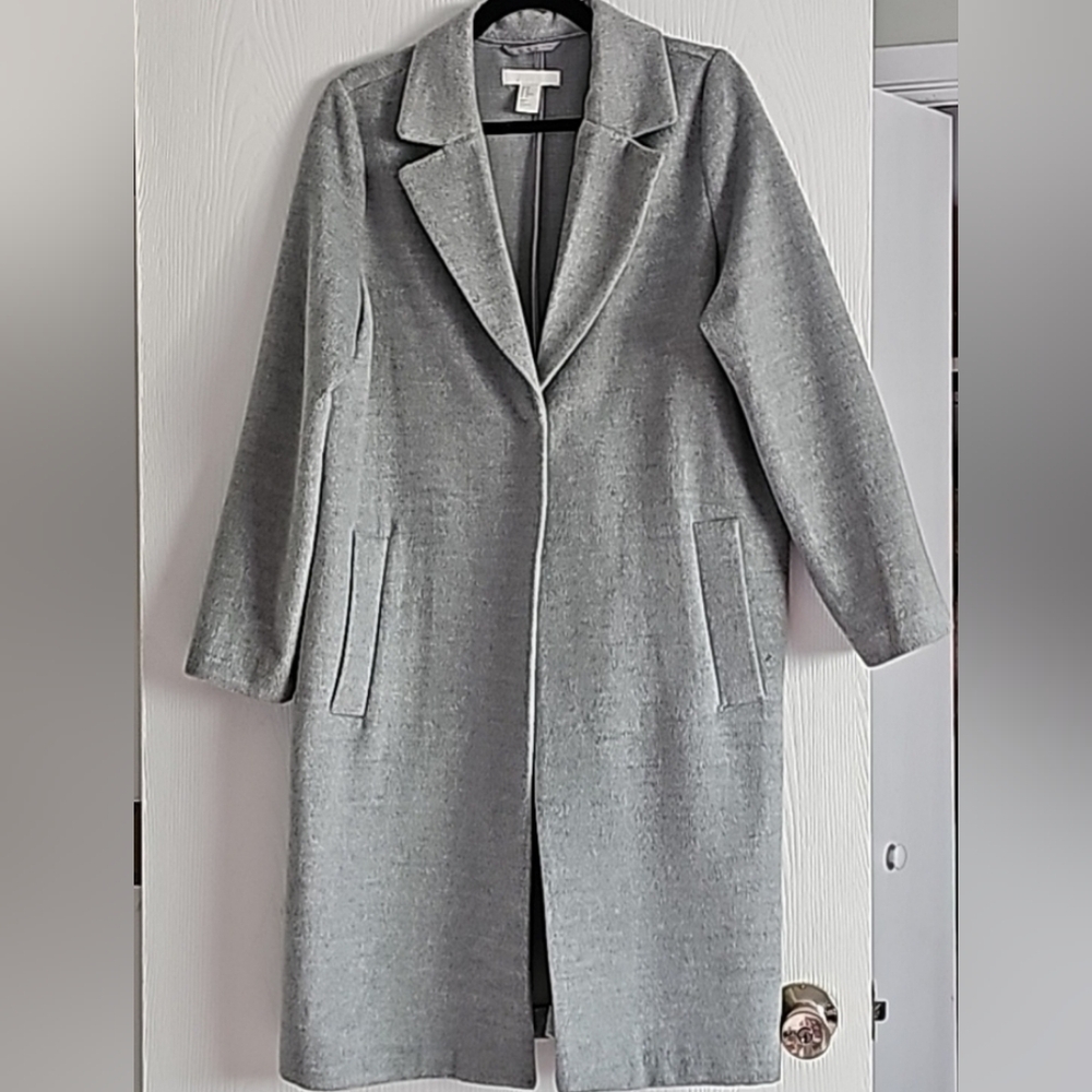 Gray Button Front Long Jacket - image 1